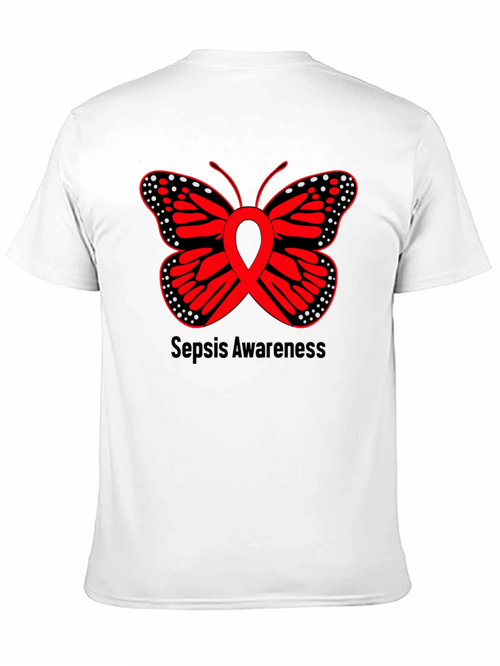 Sepsis Awareness Butterfly Ribbon Graphic Tee