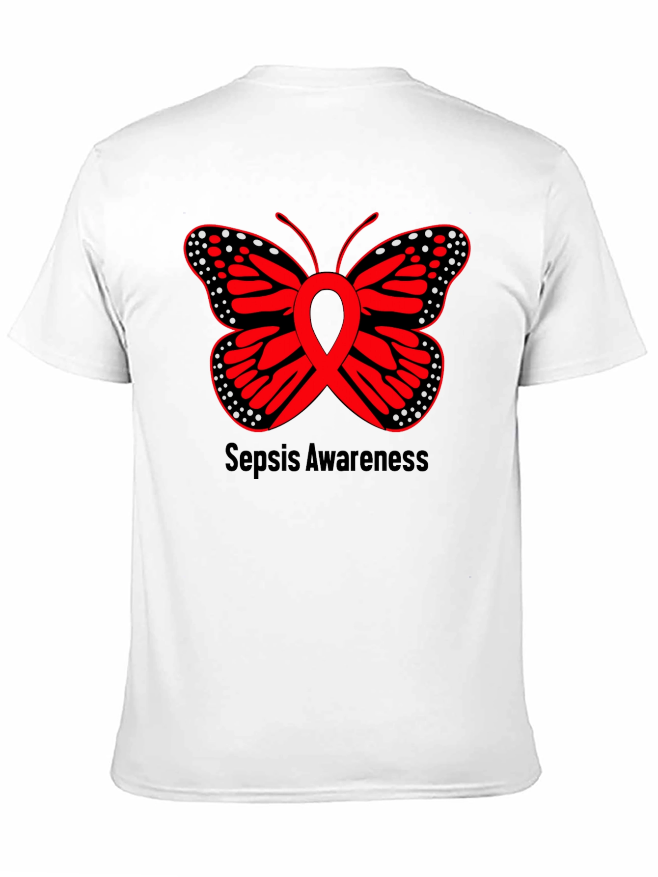 Sepsis Awareness Butterfly Ribbon Graphic Tee