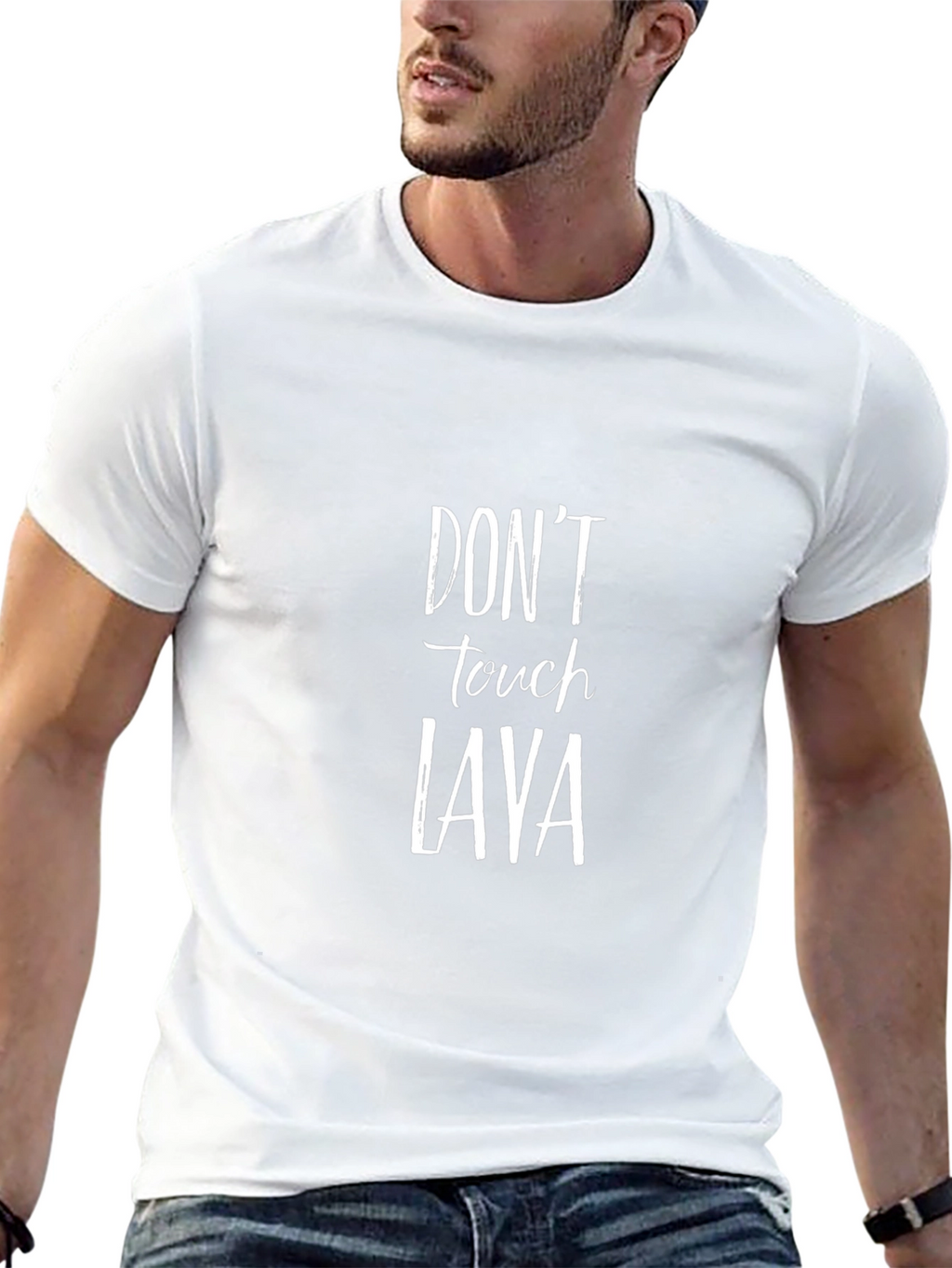 Dont Touch Lava Graphic T-Shirt - Black