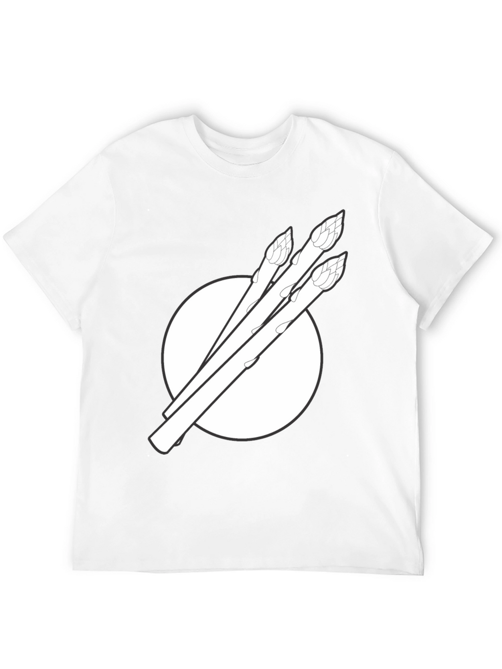 Asparagus Graphic Tee - Black Cotton T-Shirt