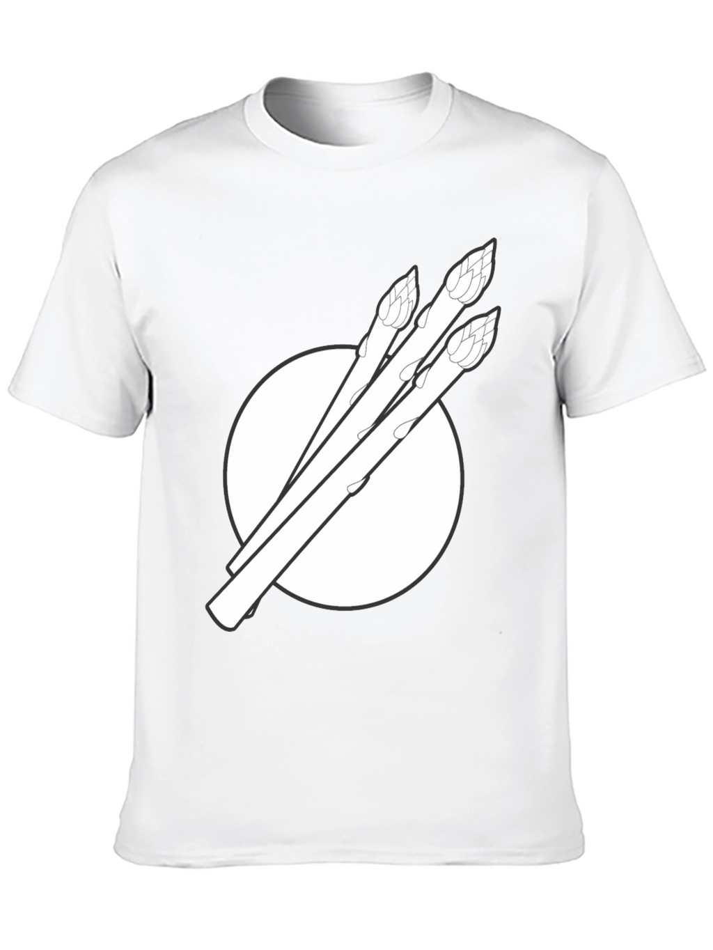 Asparagus Graphic Tee - Black Cotton T-Shirt