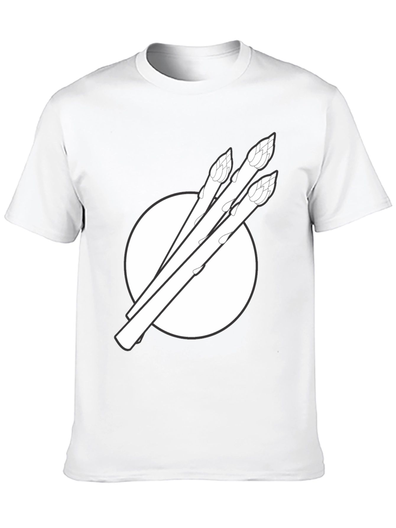 Asparagus Graphic Tee - Black Cotton T-Shirt