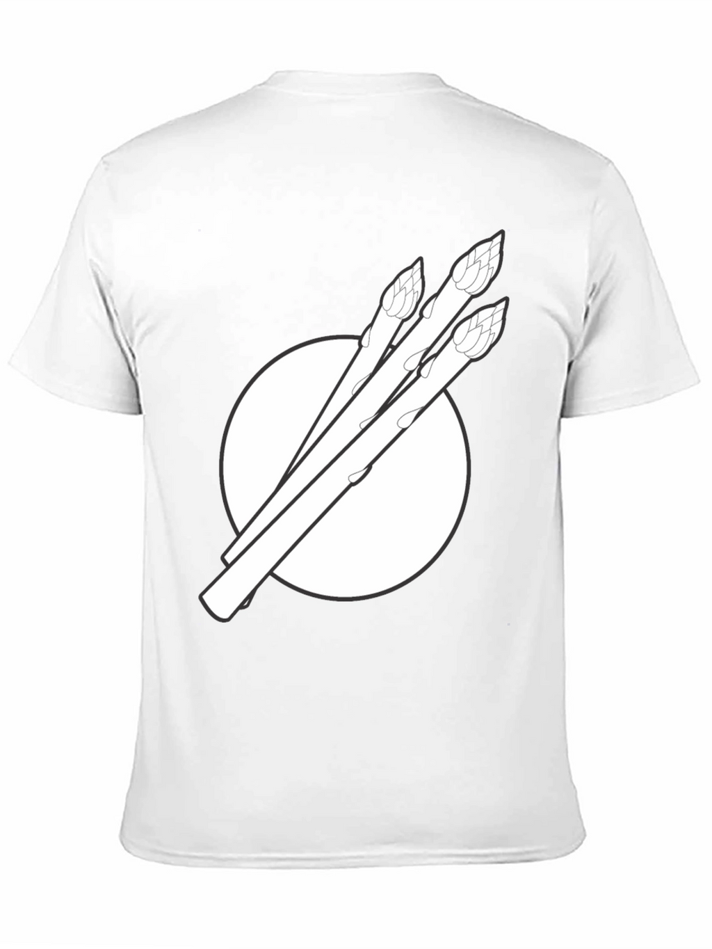 Asparagus Graphic Tee - Black Cotton T-Shirt