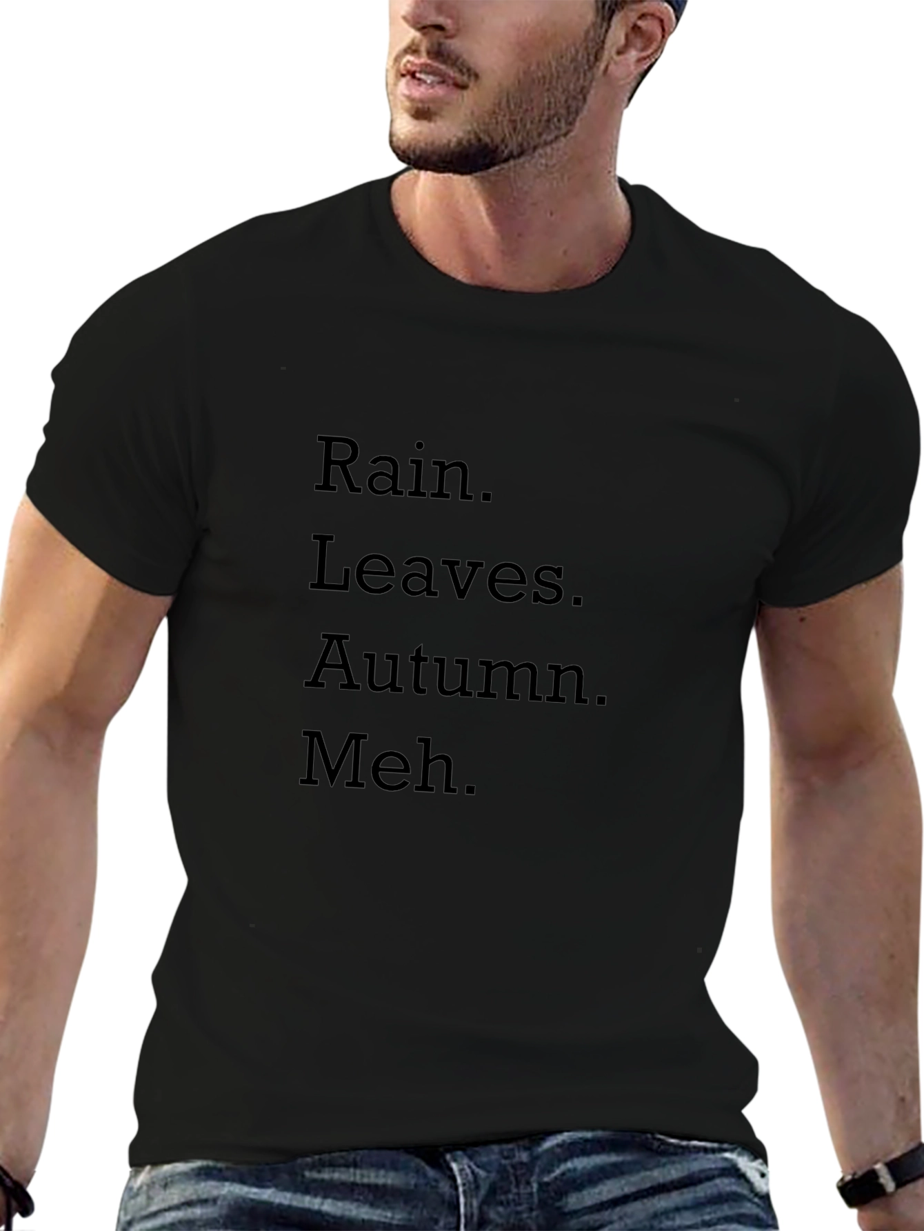 Rain Leaves Autumn Meh T-Shirt