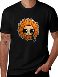 Emo Sunflower Graphic T-Shirt - Black Cotton Tee