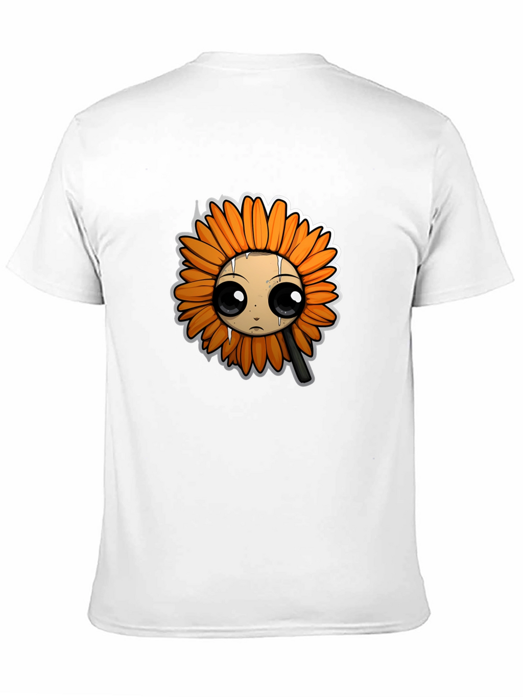 Emo Sunflower Graphic T-Shirt - Black Cotton Tee