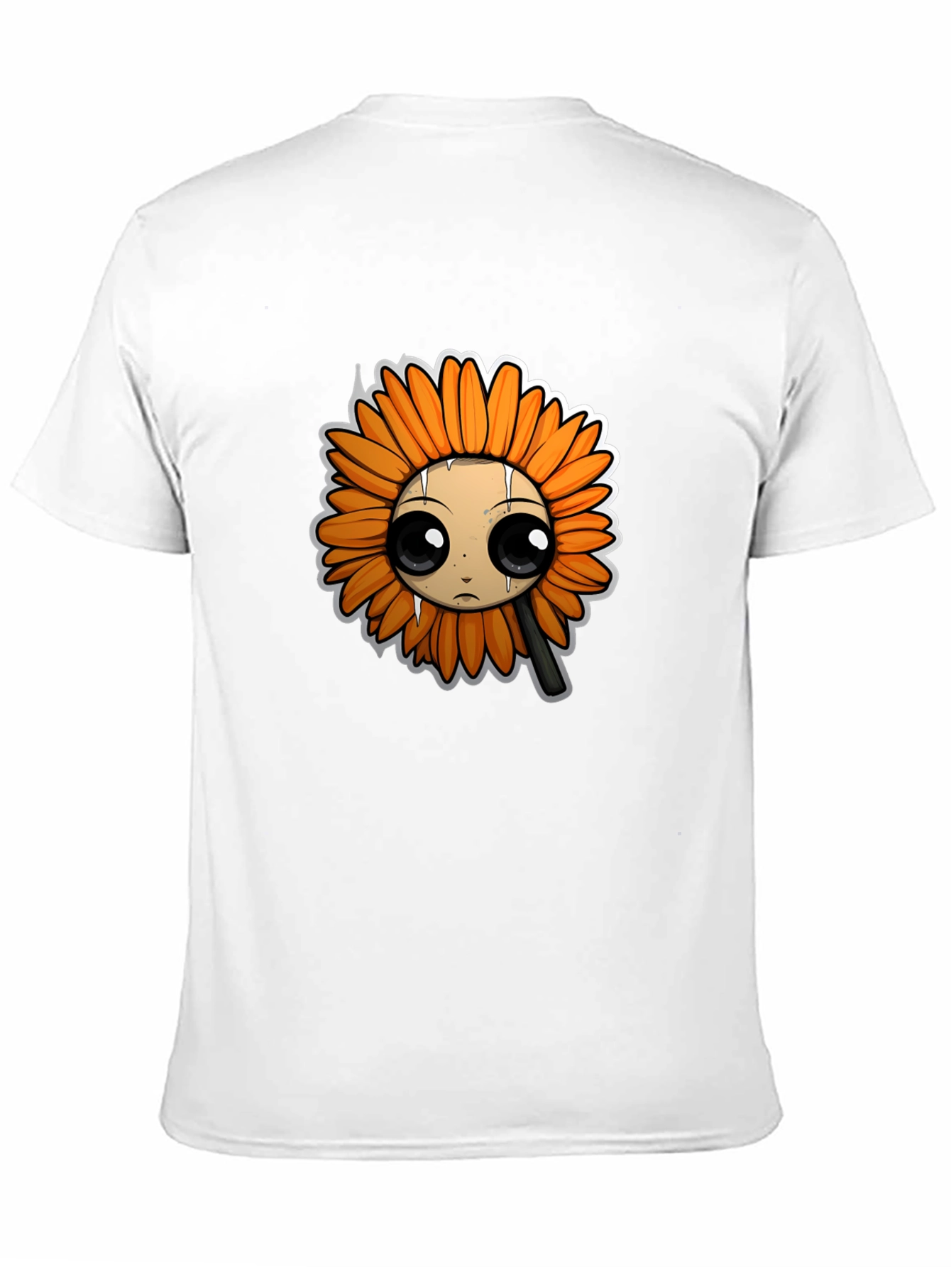Emo Sunflower Graphic T-Shirt - Black Cotton Tee