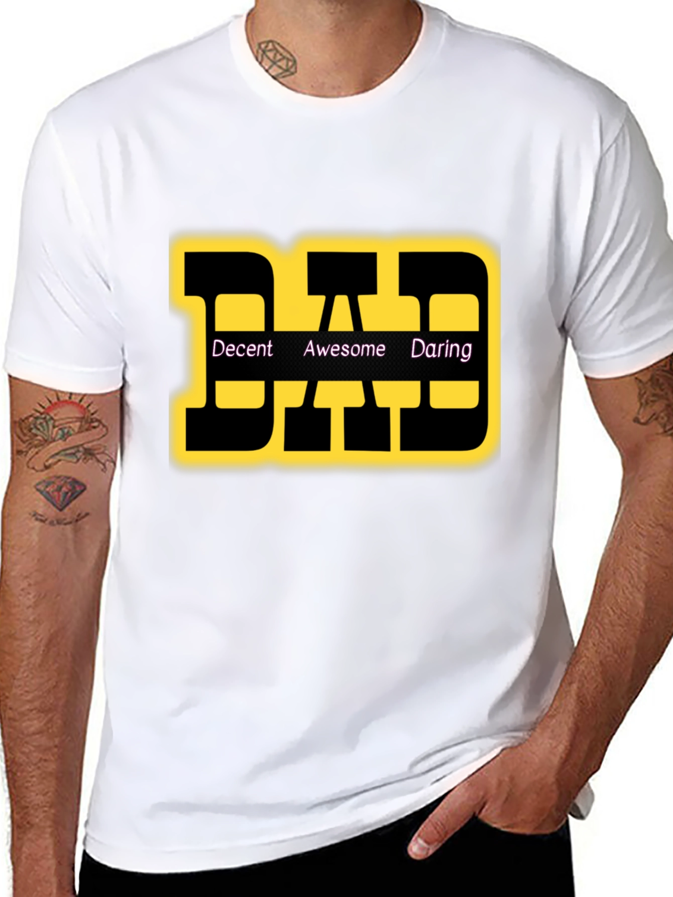 DAD T-Shirt: Decent Awesome Daring Graphic Tee