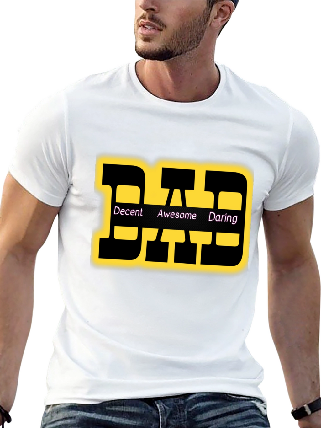 DAD T-Shirt: Decent Awesome Daring Graphic Tee