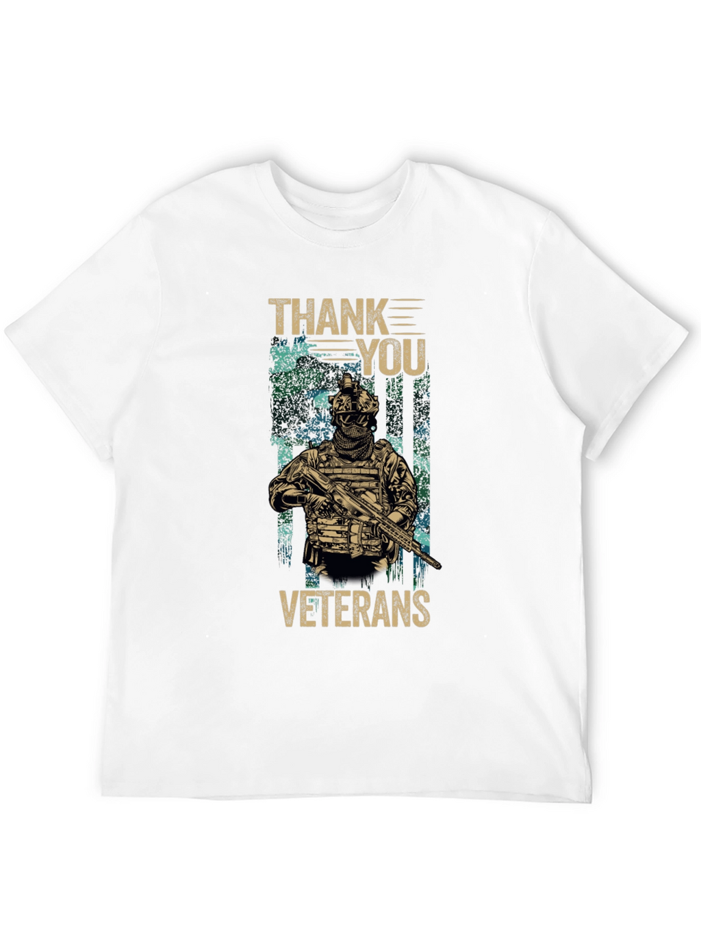 Thank You Veterans Graphic T-Shirt - Black