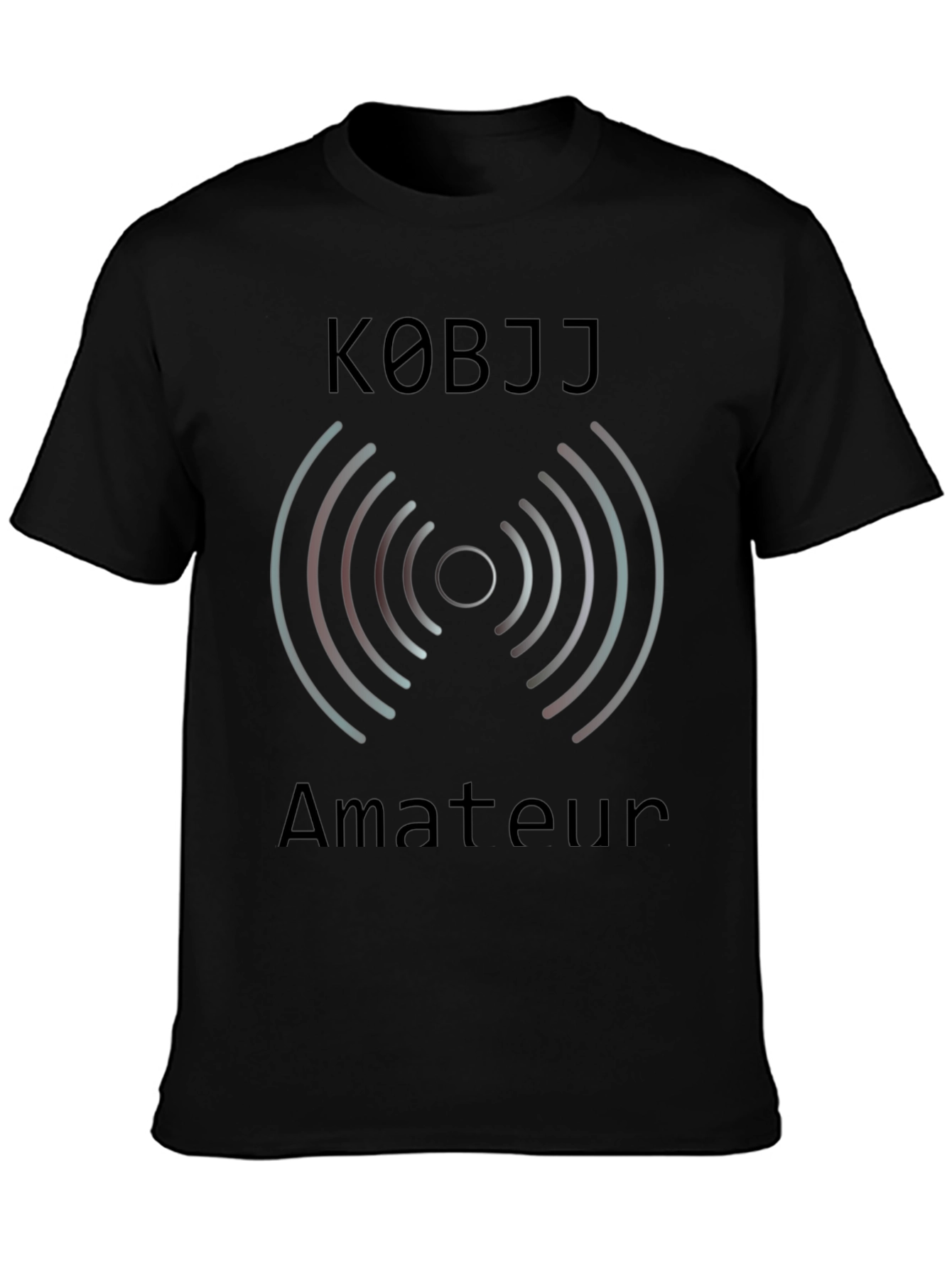 K0BJJ Amateur Radio T-Shirt - Black