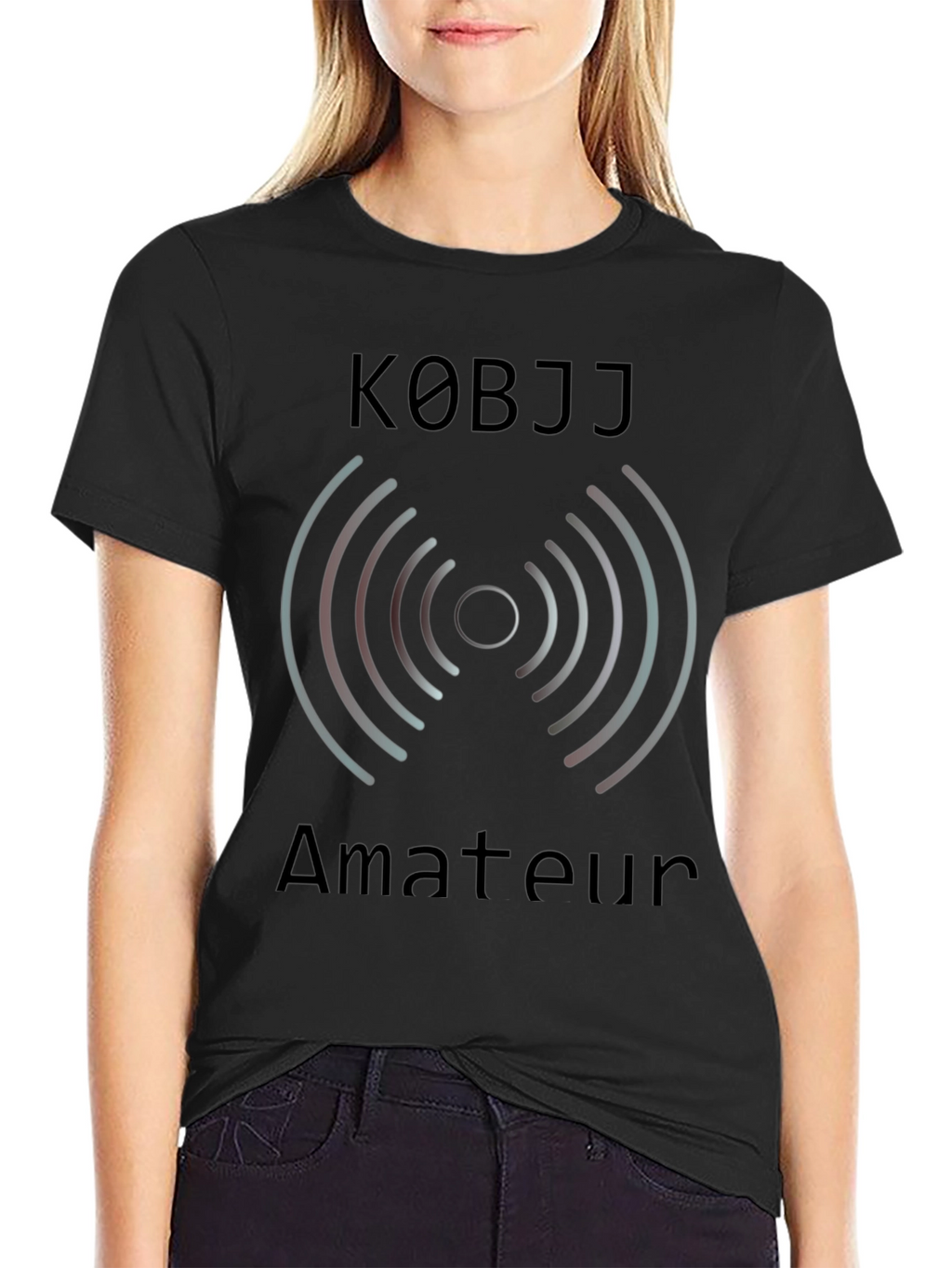 K0BJJ Amateur Radio T-Shirt - Black