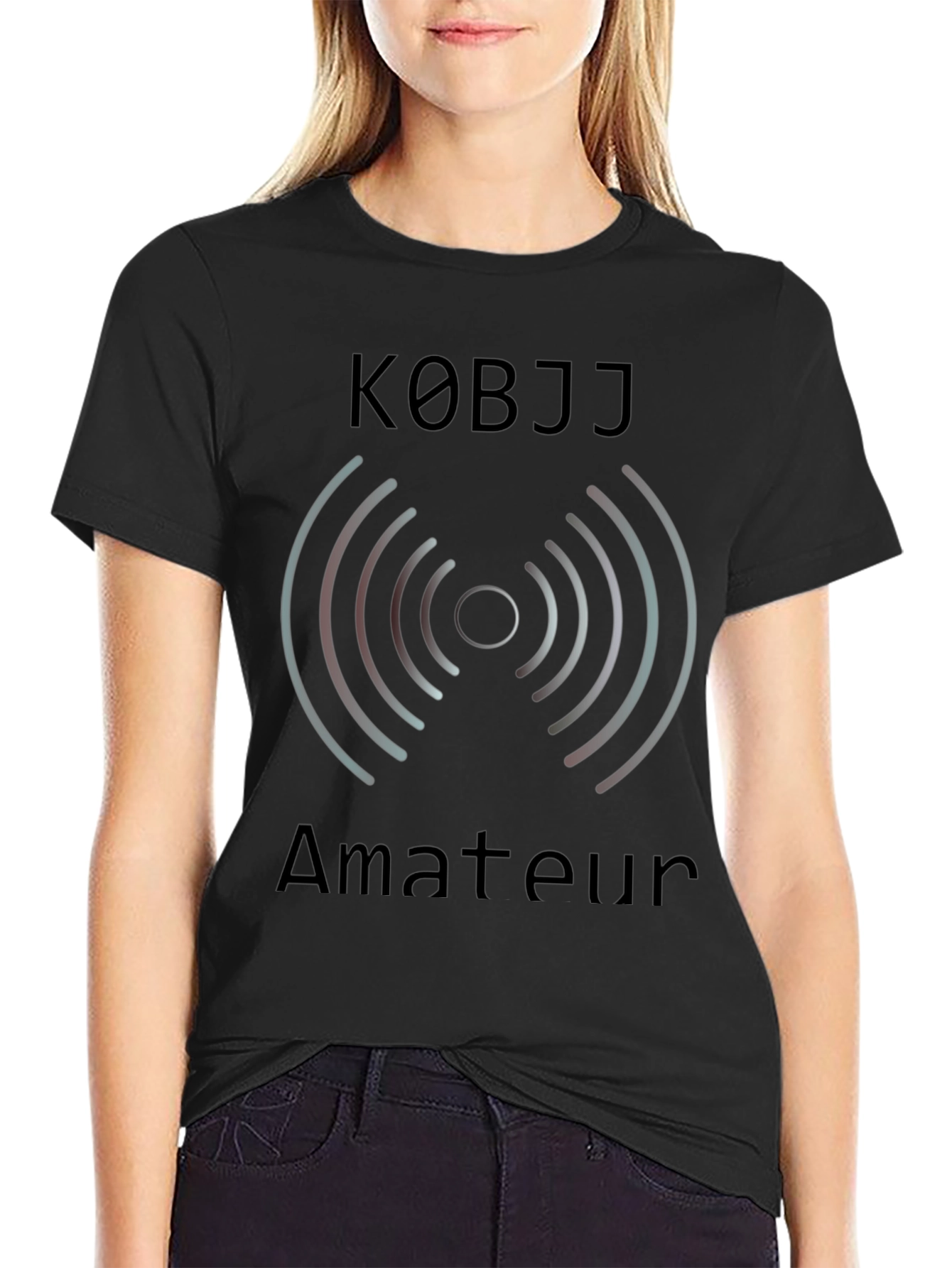 K0BJJ Amateur Radio T-Shirt - Black