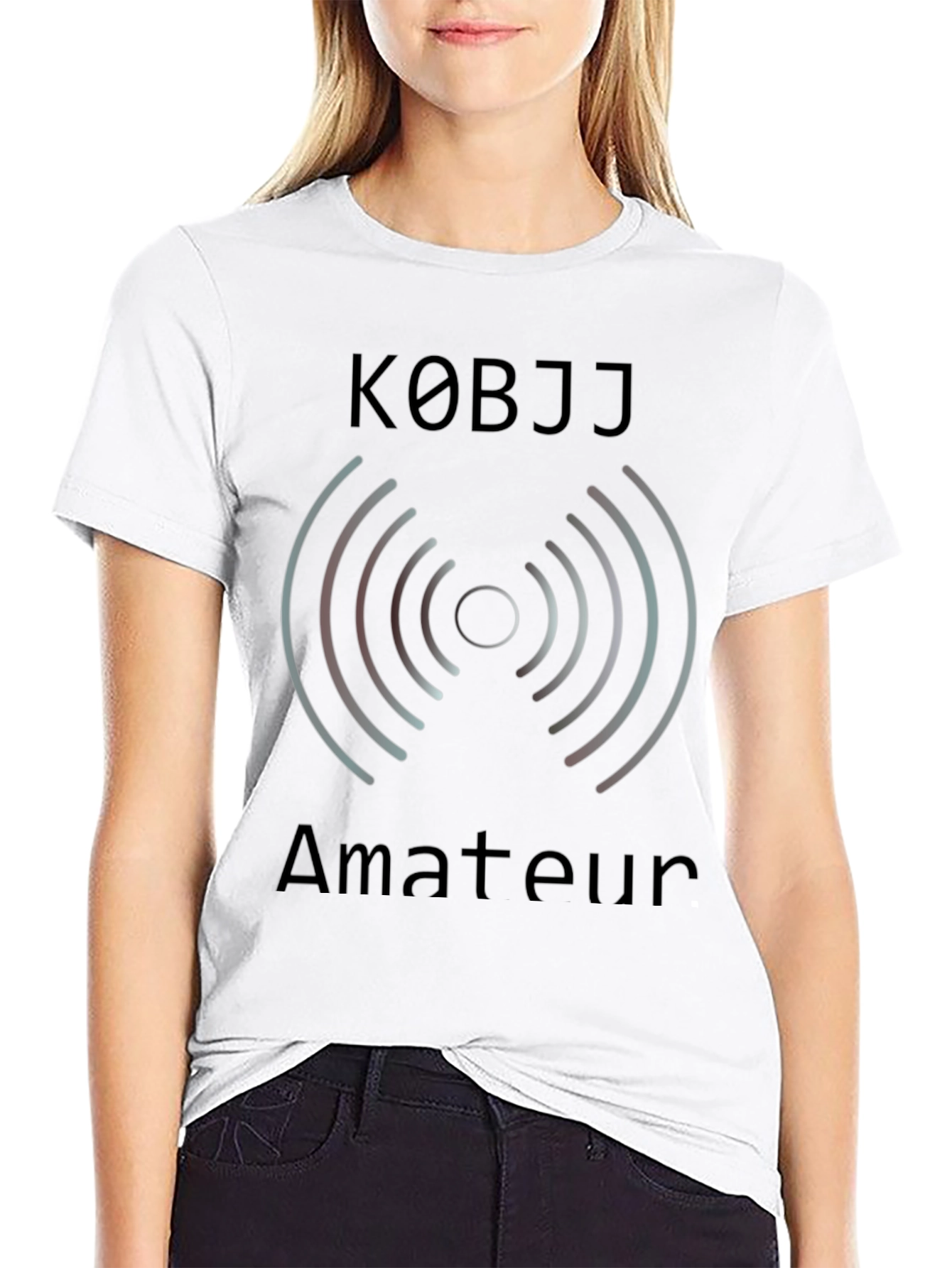 K0BJJ Amateur Radio T-Shirt - Black