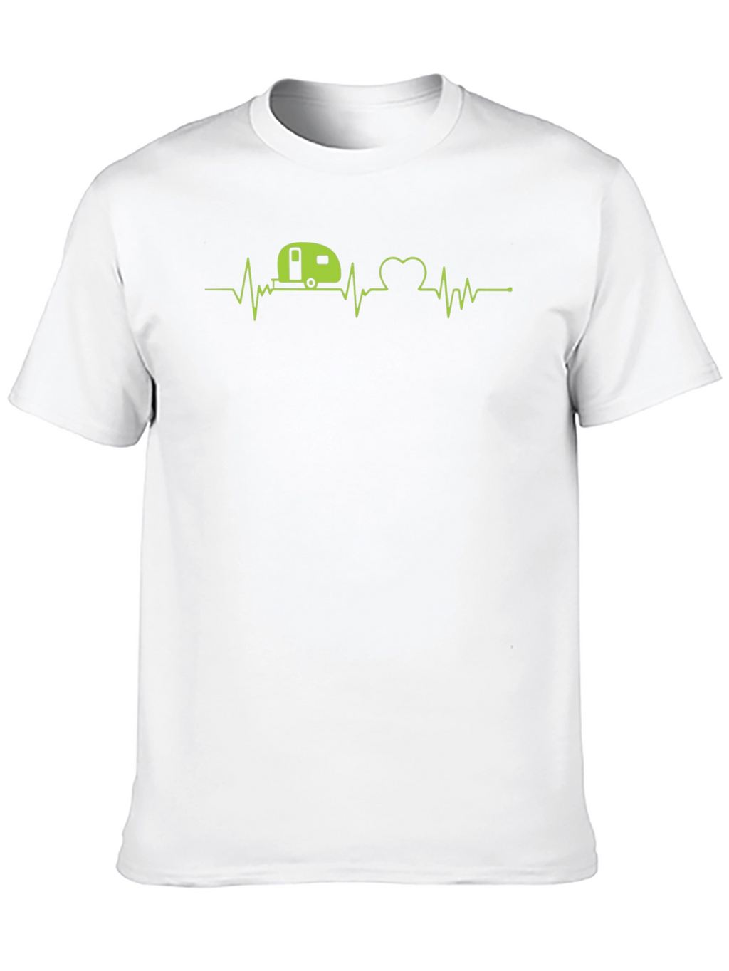 Camper Heartbeat T-Shirt - Adventure Awaits!