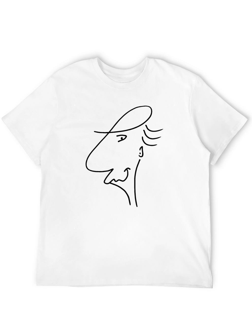 Sketch Face Graphic Black T-Shirt