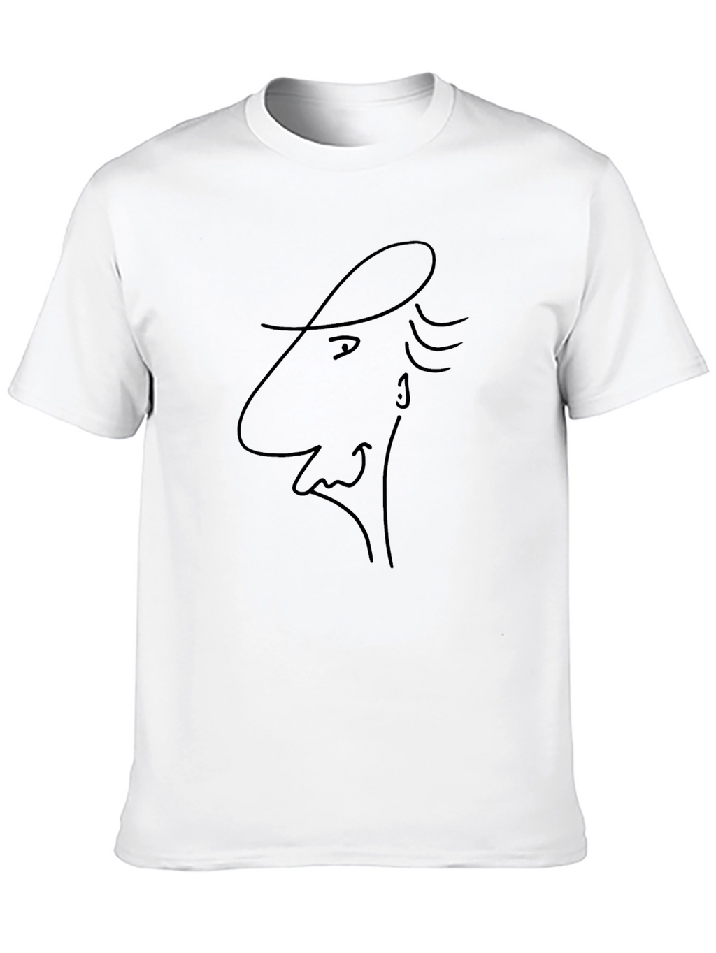 Sketch Face Graphic Black T-Shirt
