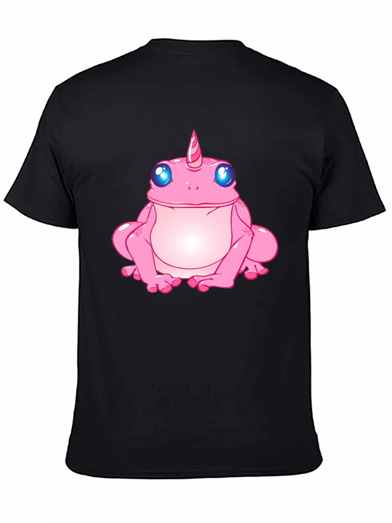 Unicorn Frog Graphic T-Shirt - Black