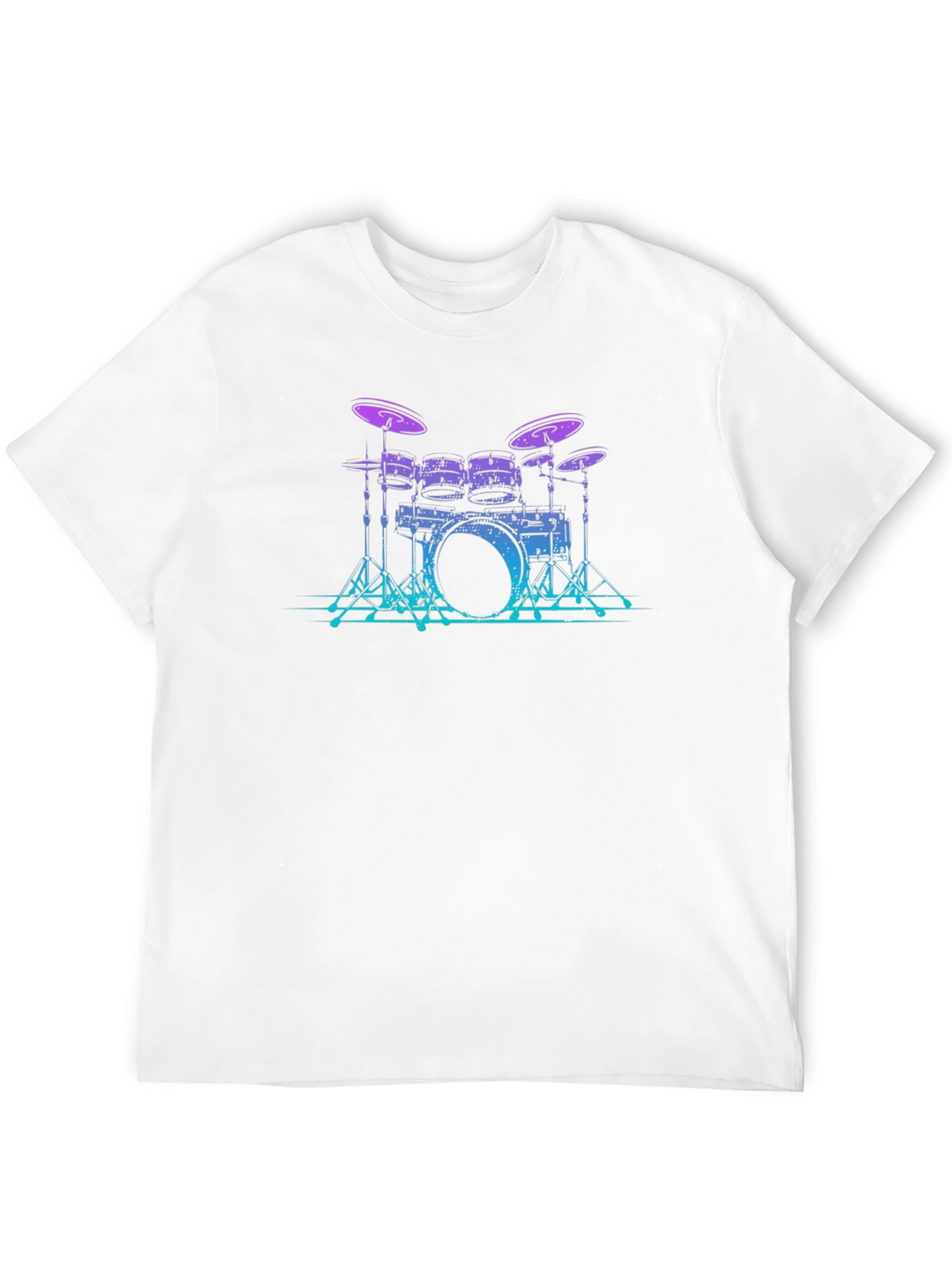 Drum Set Graphic Tee - Cool Musician Style