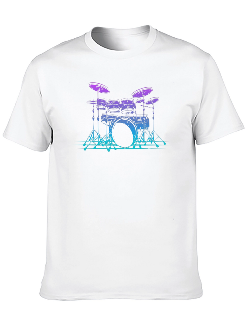 Drum Set Graphic Tee - Cool Musician Style