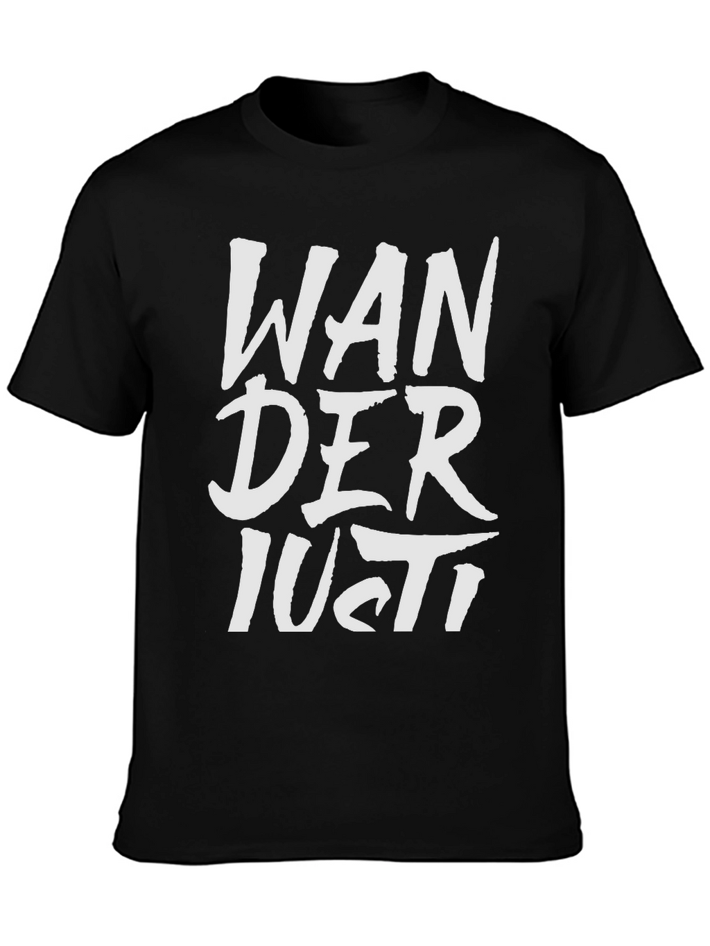 Wanderlust Graphic Tee - Black Cotton T-Shirt