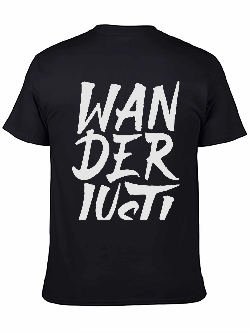 Wanderlust Graphic Tee - Black Cotton T-Shirt