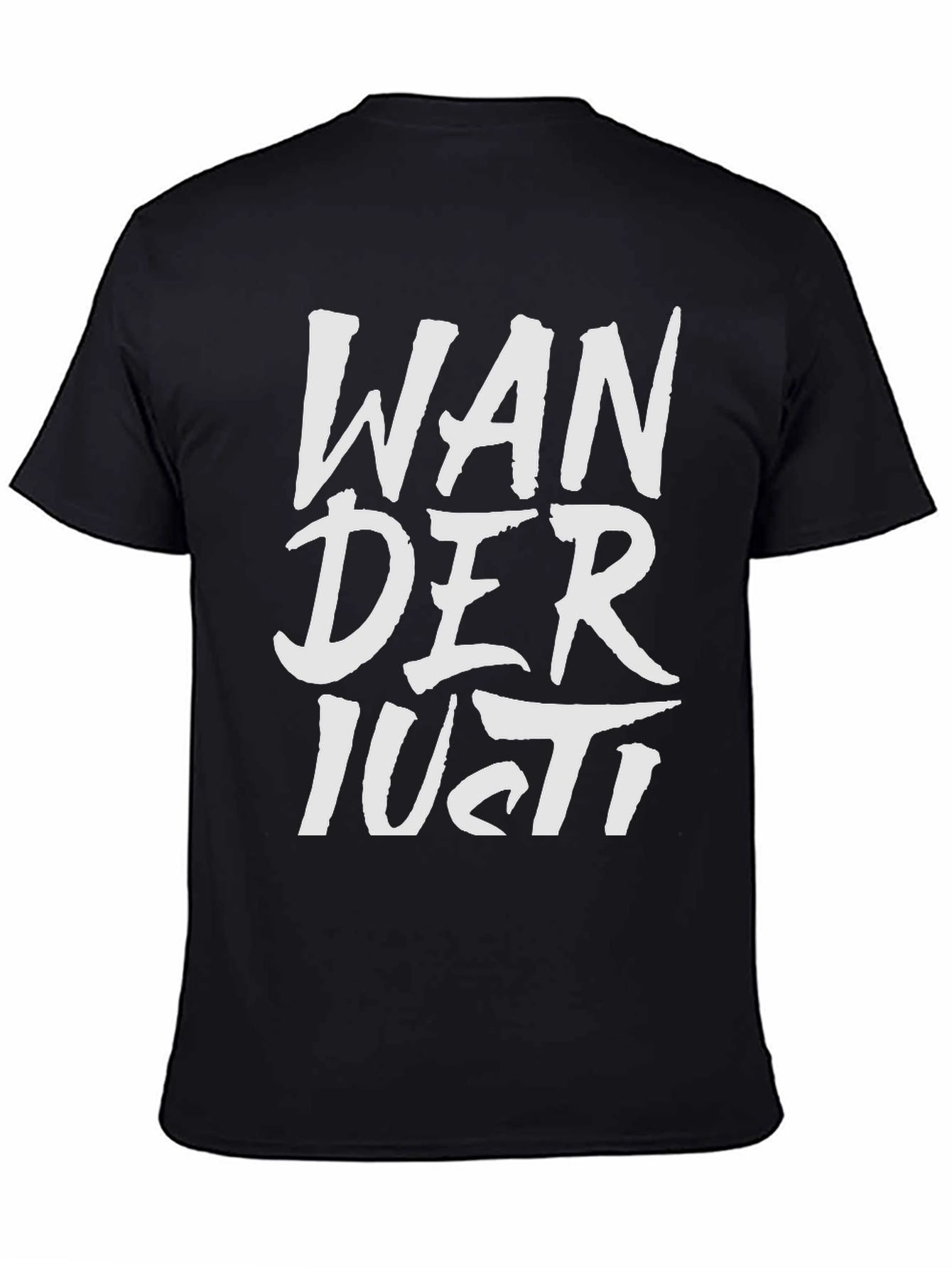 Wanderlust Graphic Tee - Black Cotton T-Shirt