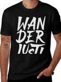 Wanderlust Graphic Tee - Black Cotton T-Shirt