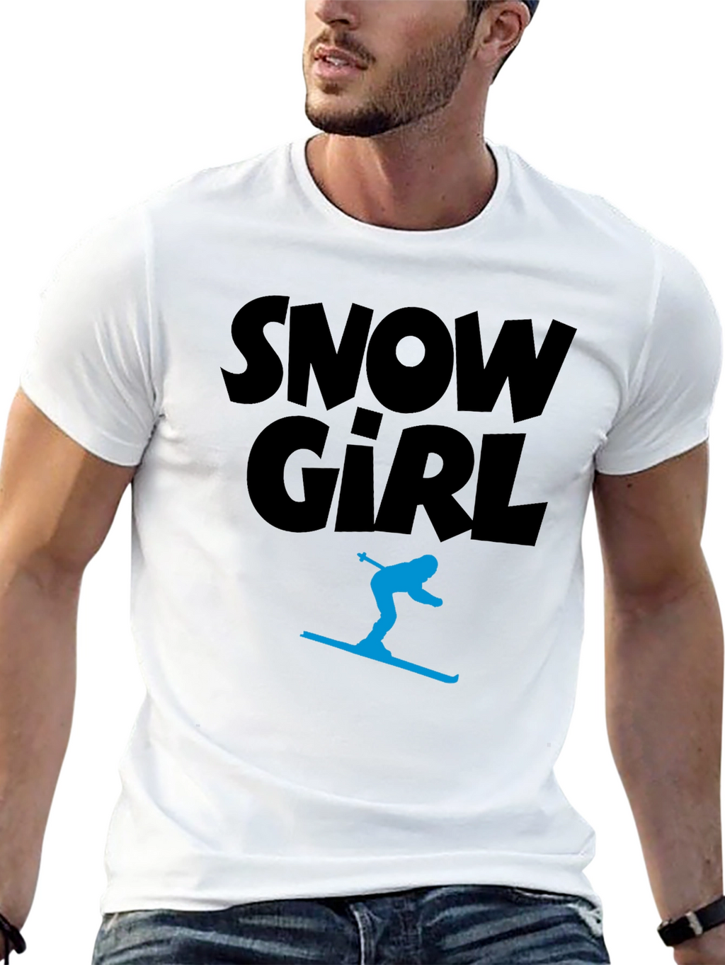 Snow Girl Graphic Tee - Black T-Shirt
