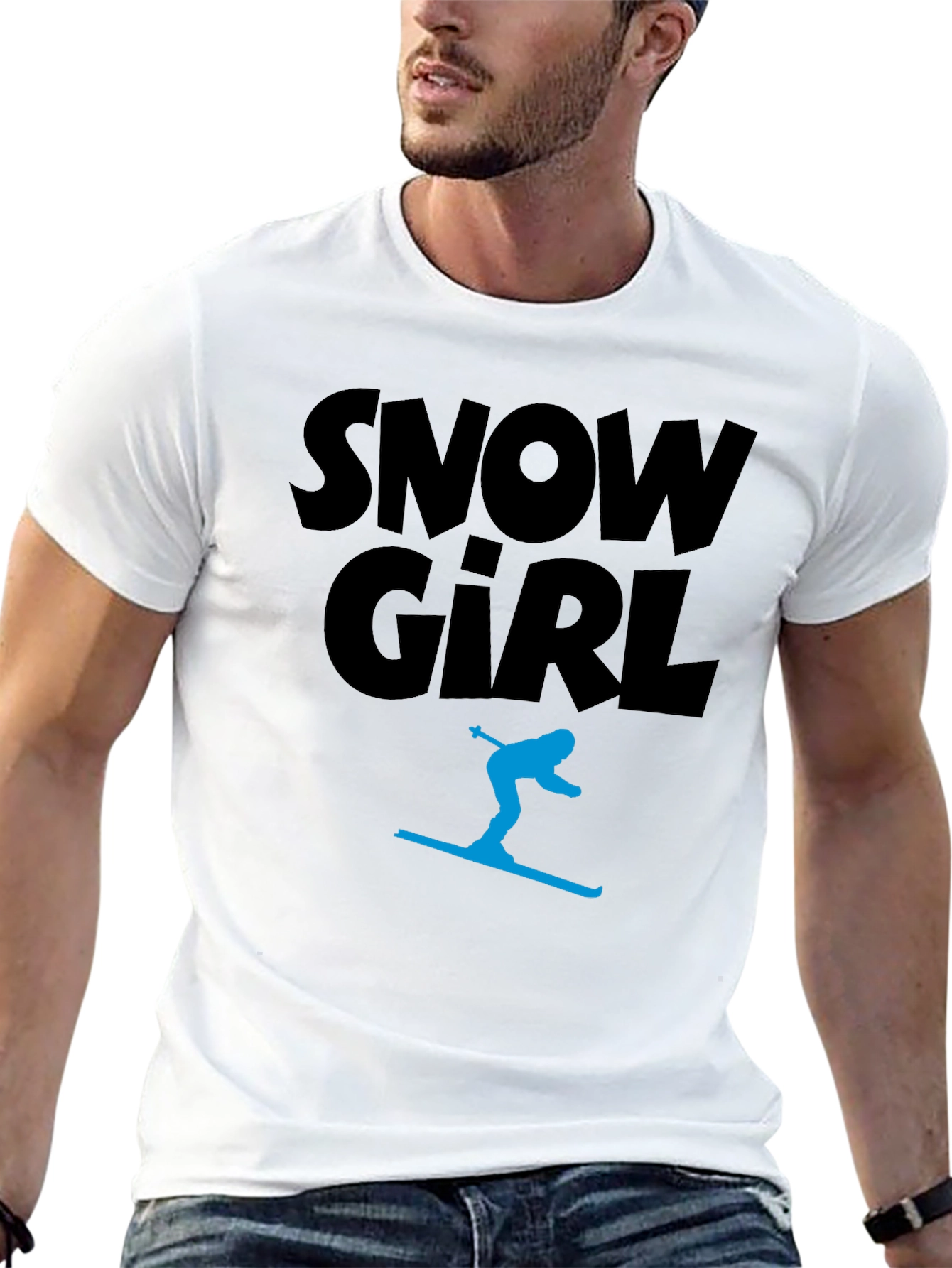 Snow Girl Graphic Tee - Black T-Shirt