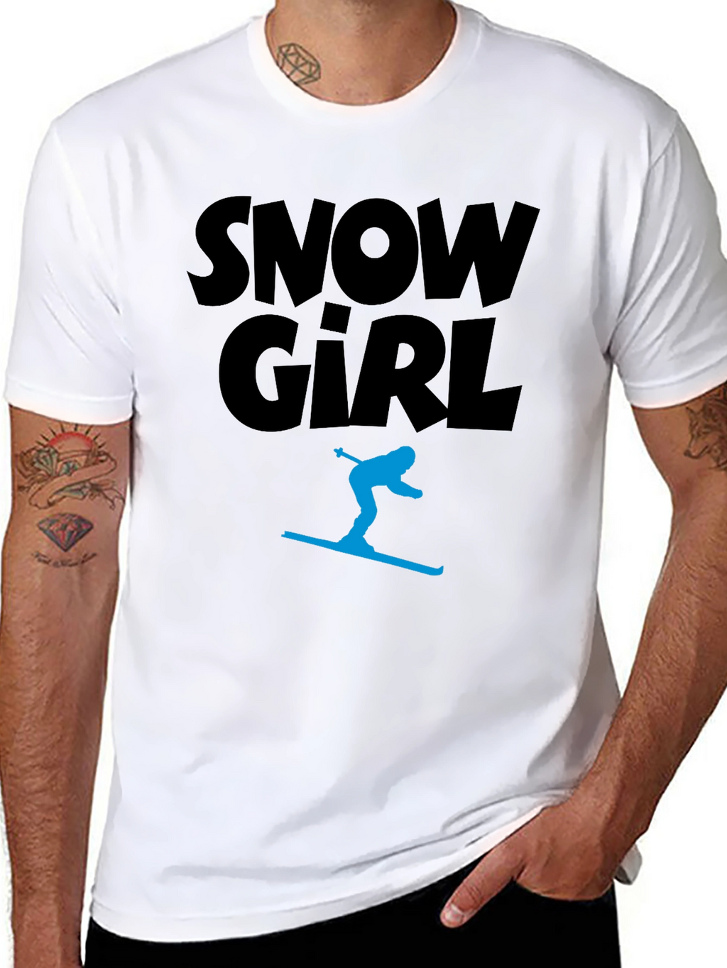 Snow Girl Graphic Tee - Black T-Shirt