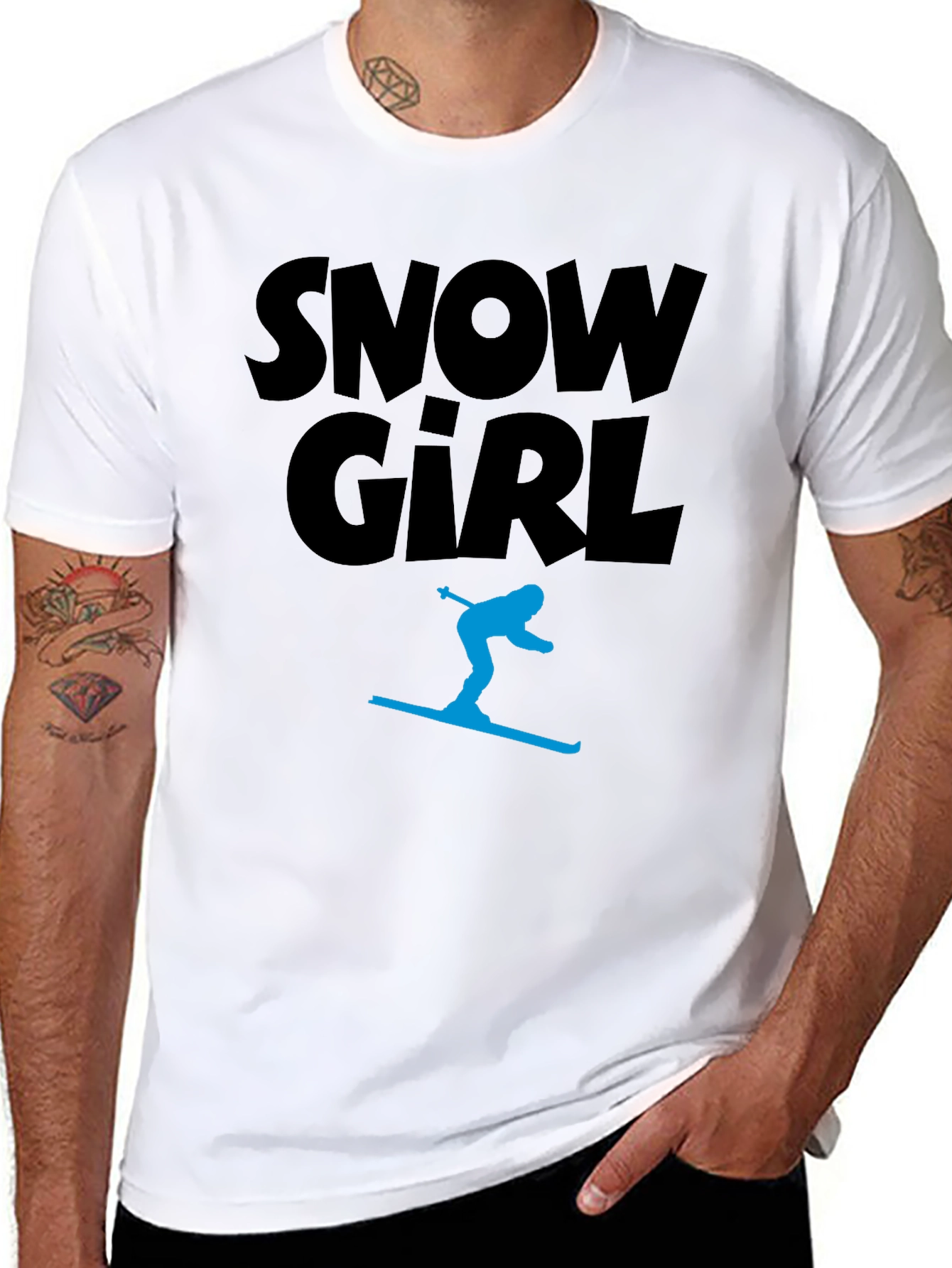 Snow Girl Graphic Tee - Black T-Shirt