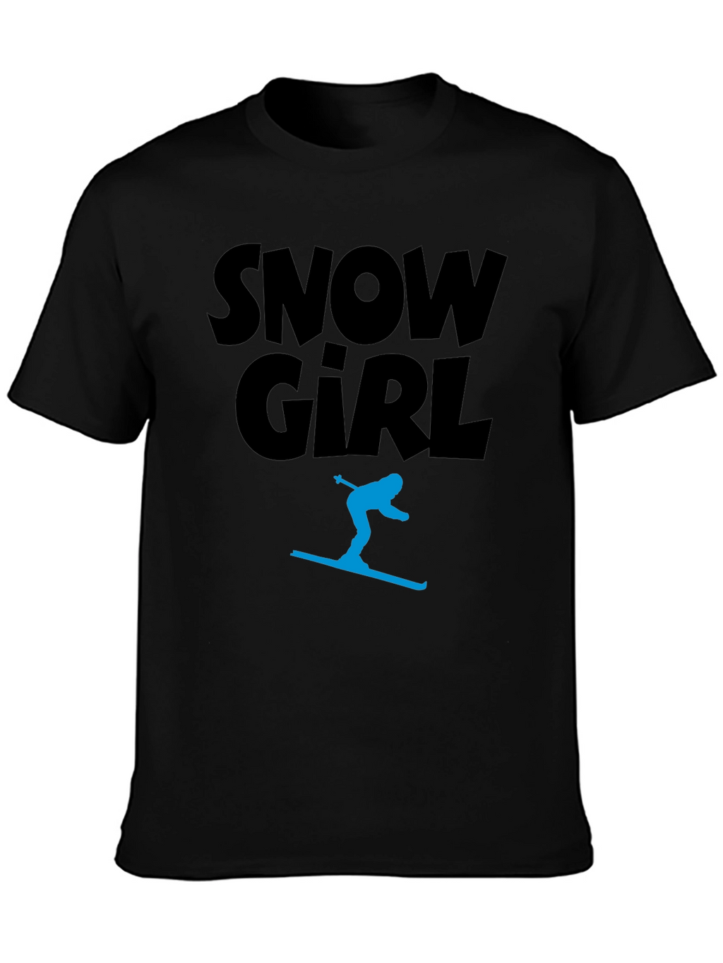 Snow Girl Graphic Tee - Black T-Shirt