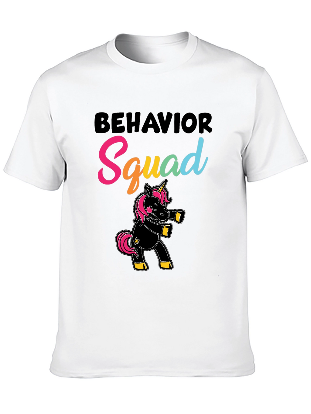 Behavior Squad Unicorn Black T-Shirt