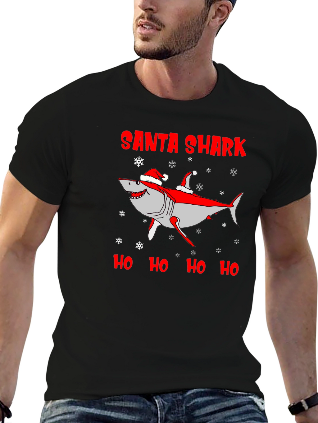 Santa Shark Christmas T-Shirt