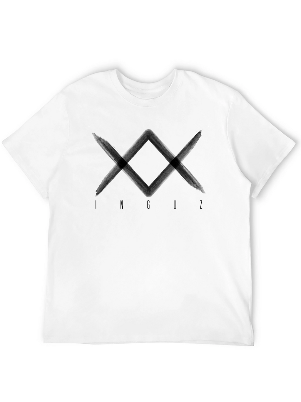 Inguz Rune Graphic T-Shirt - Black Cotton Tee