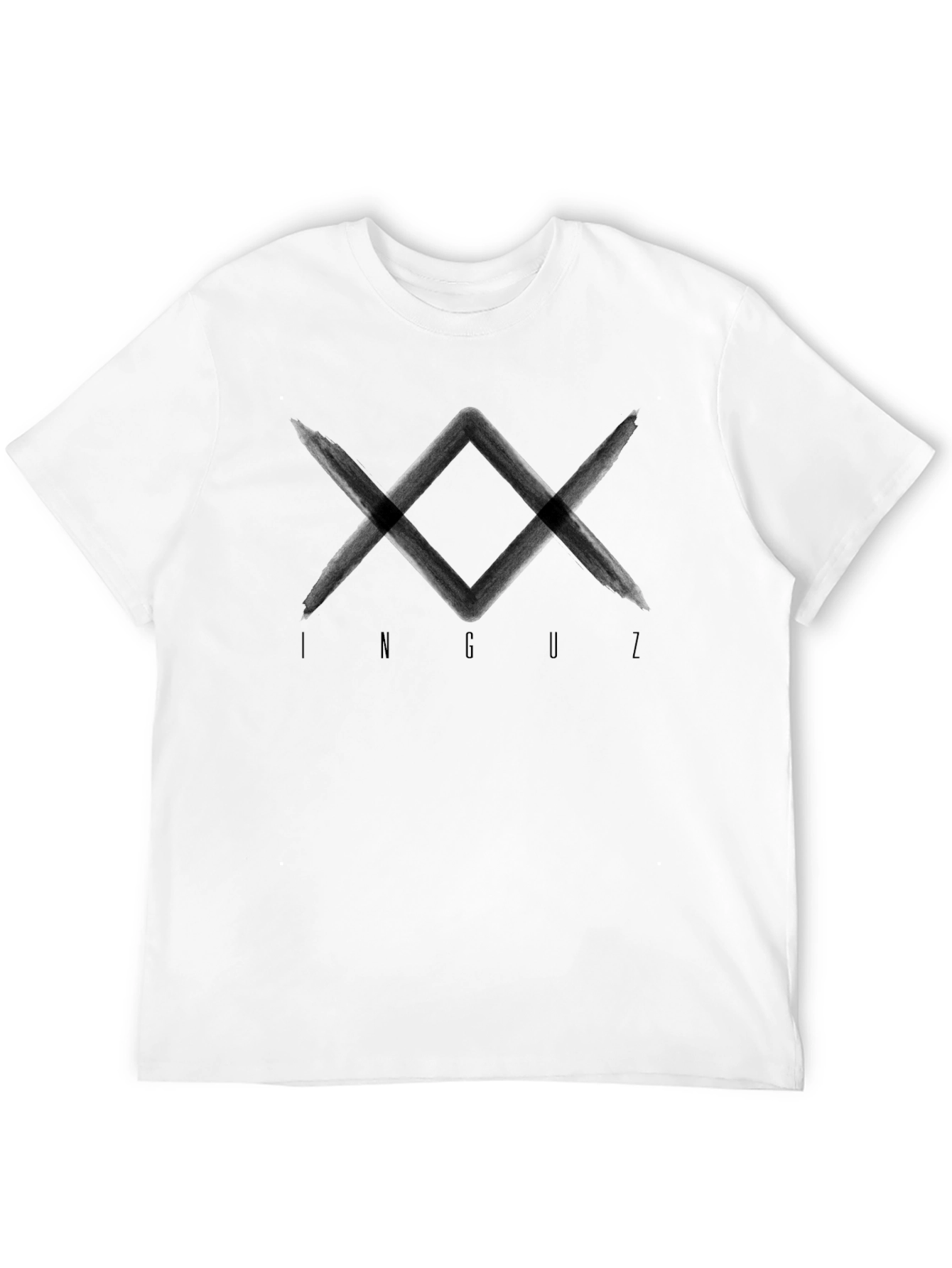 Inguz Rune Graphic T-Shirt - Black Cotton Tee