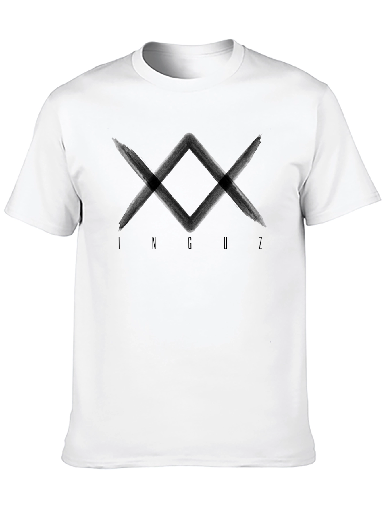 Inguz Rune Graphic T-Shirt - Black Cotton Tee
