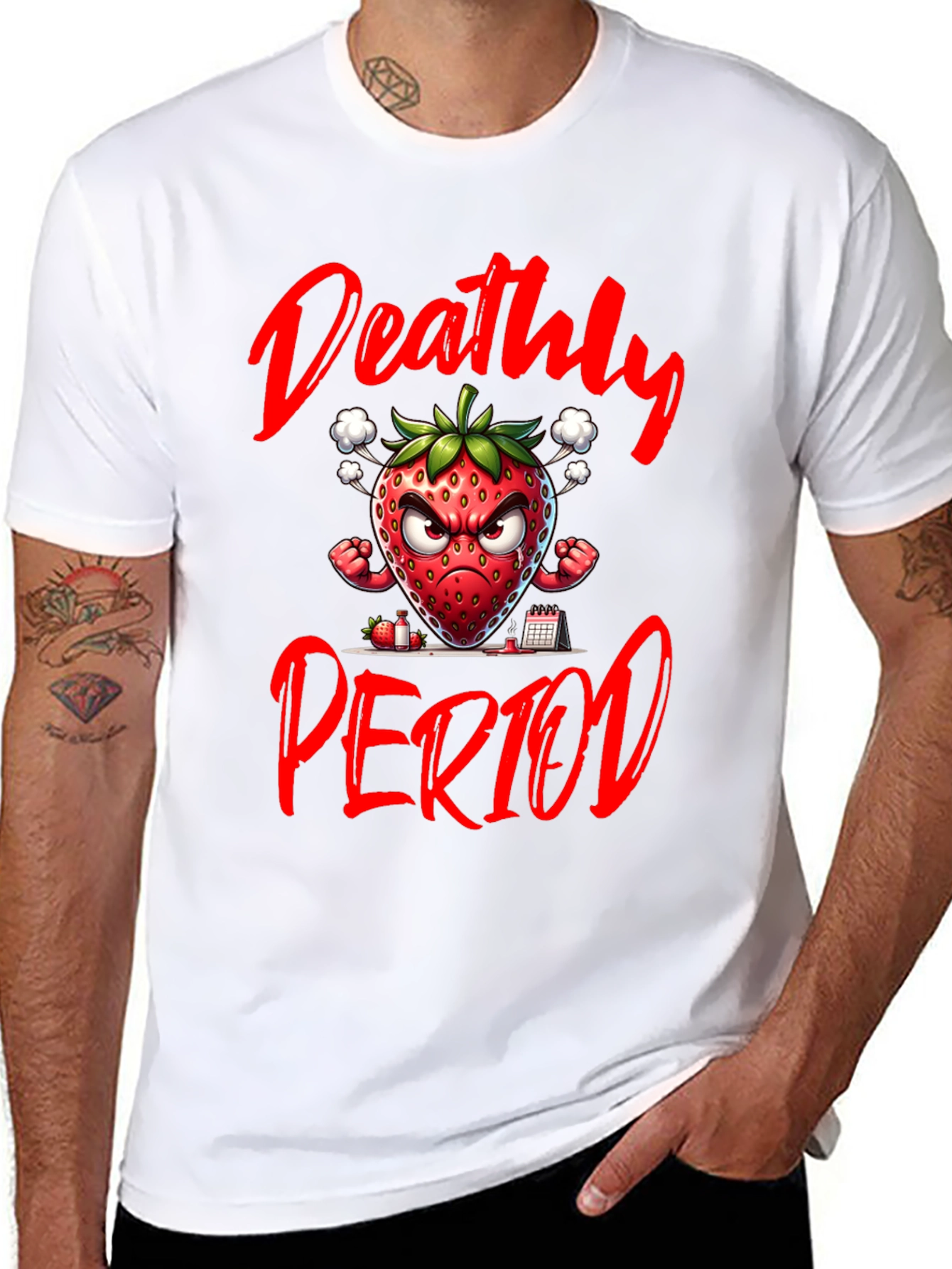 Deathly Period Strawberry Graphic Tee