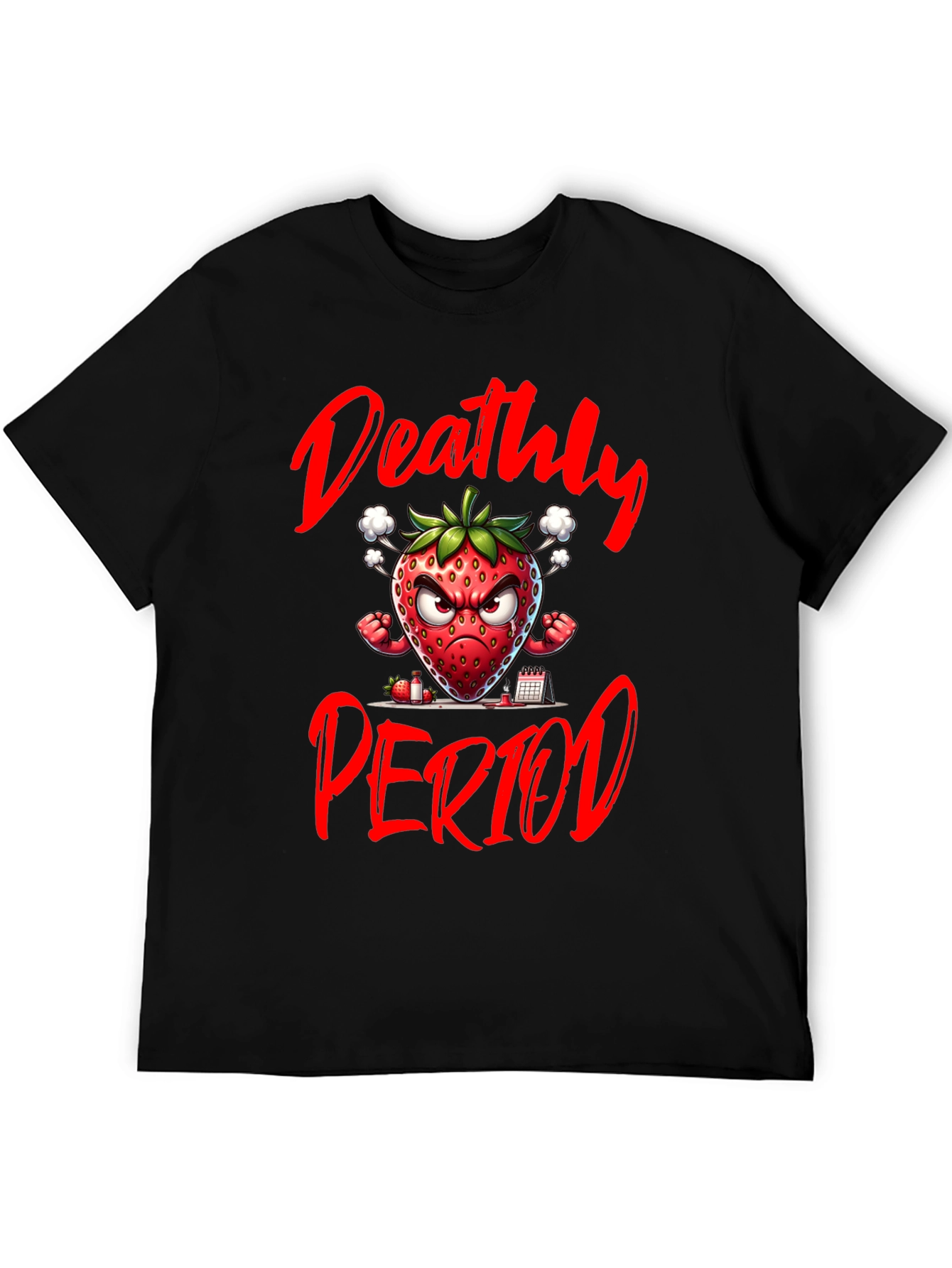 Deathly Period Strawberry Graphic Tee
