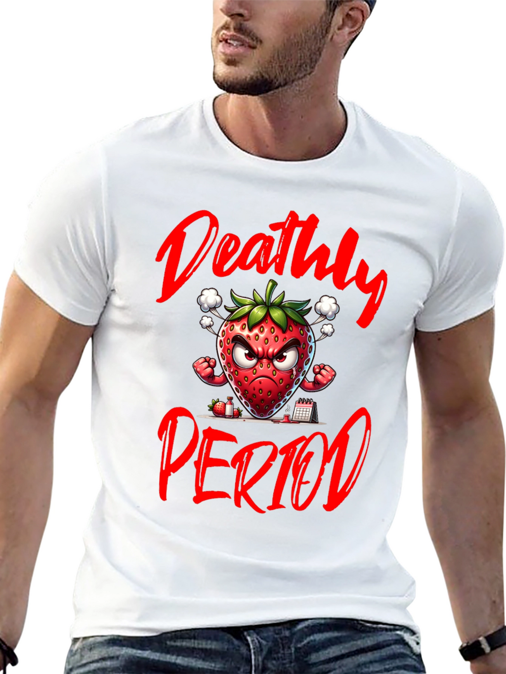 Deathly Period Strawberry Graphic Tee