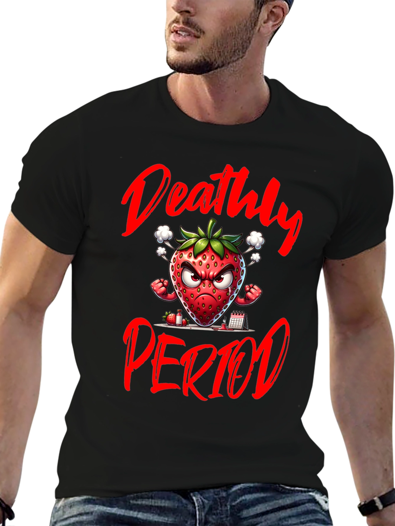 Deathly Period Strawberry Graphic Tee