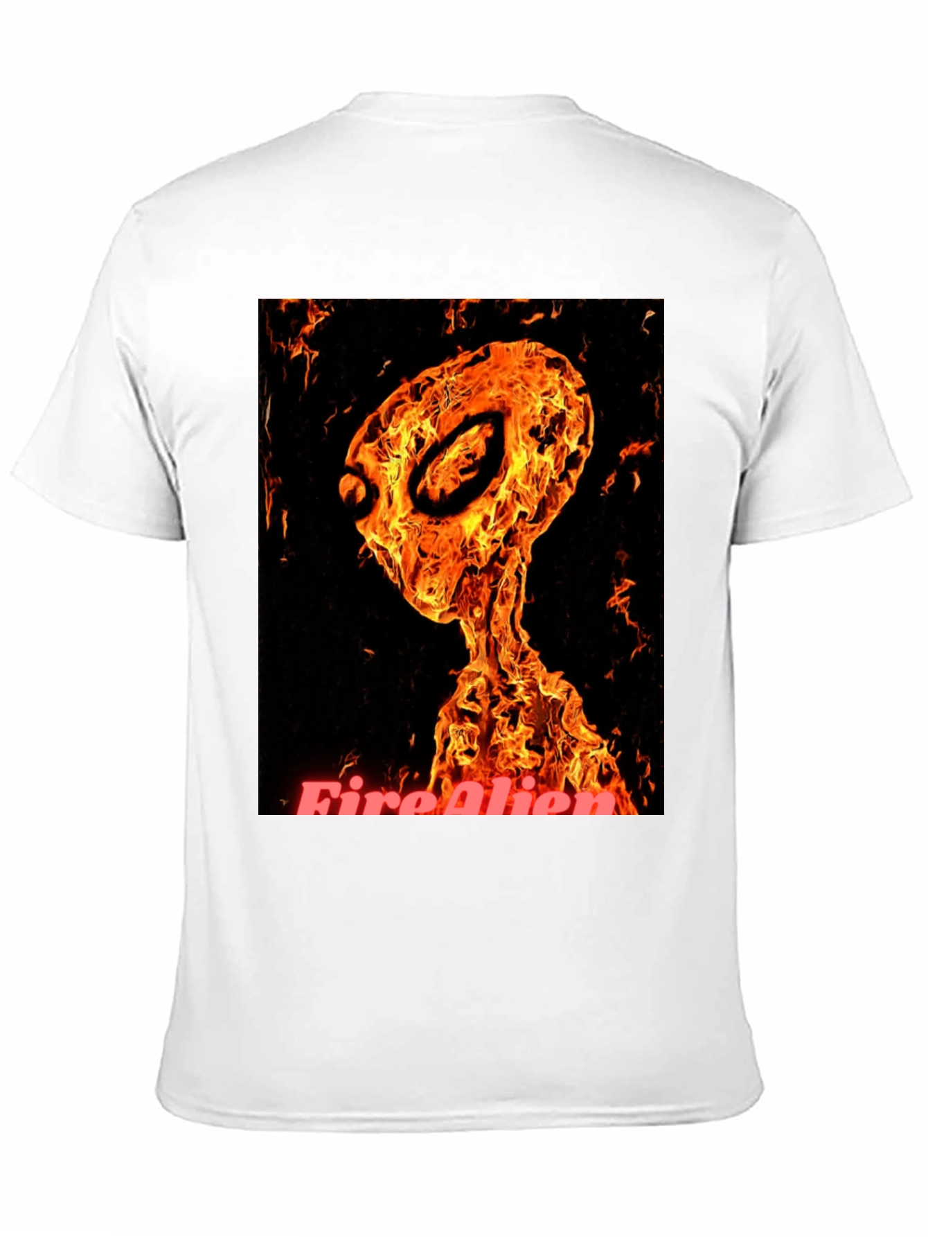 Fiery Alien Graphic T-Shirt - Black