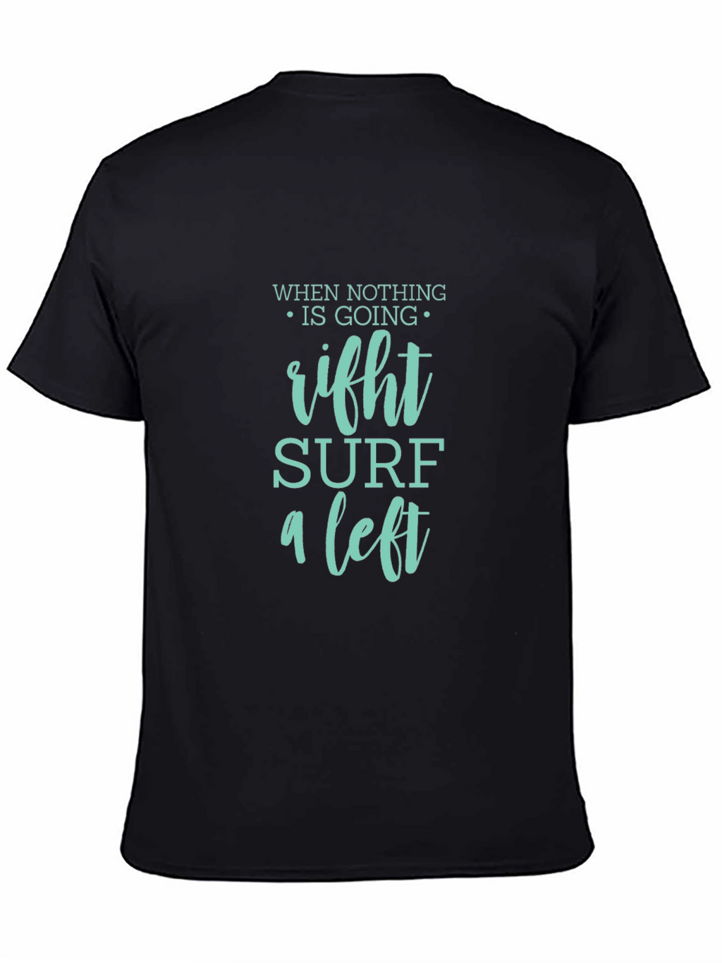 Surf a Left Black Graphic Tee
