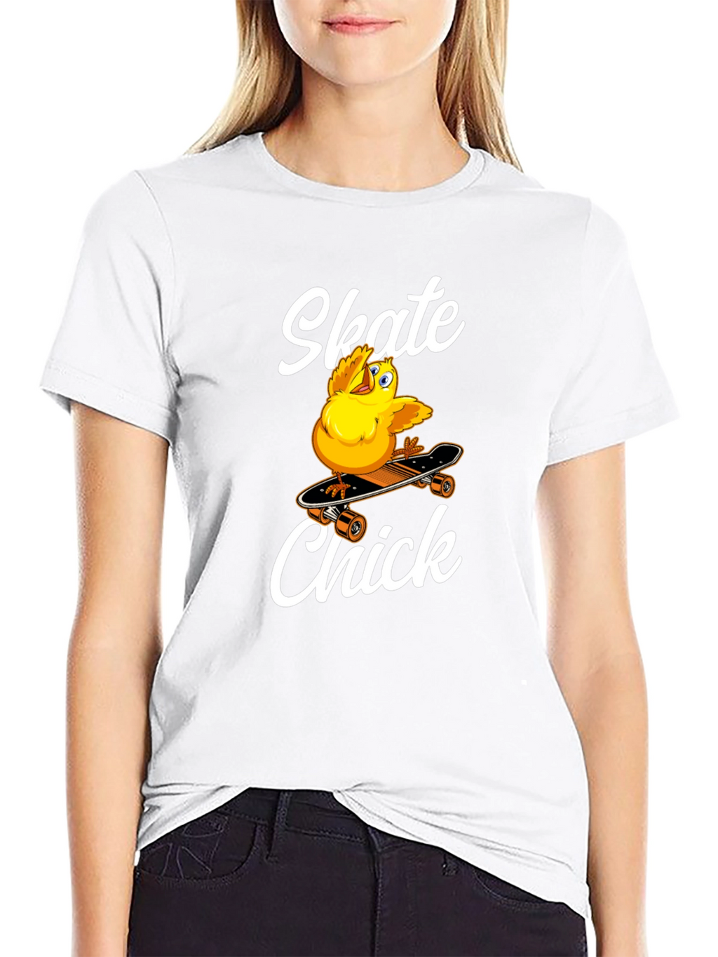 Skate Chick Graphic T-Shirt - Cool & Comfy