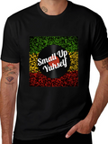 Rasta Vinyl T-Shirt - Small Up Yuhself