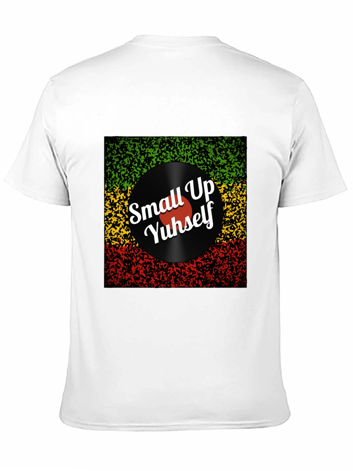 Rasta Vinyl T-Shirt - Small Up Yuhself