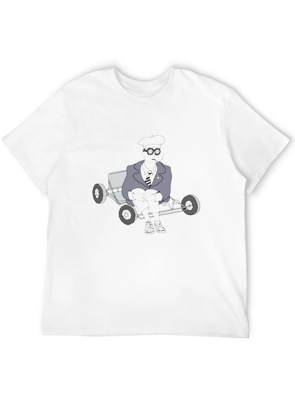 Mens Graphic Tee - Steampunk Kart Design