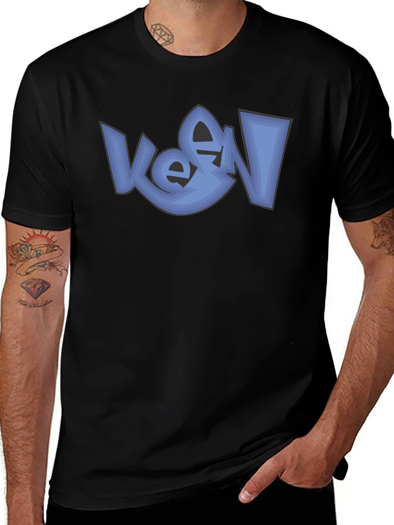 Modern Graphic Tee - Blue Urban Design