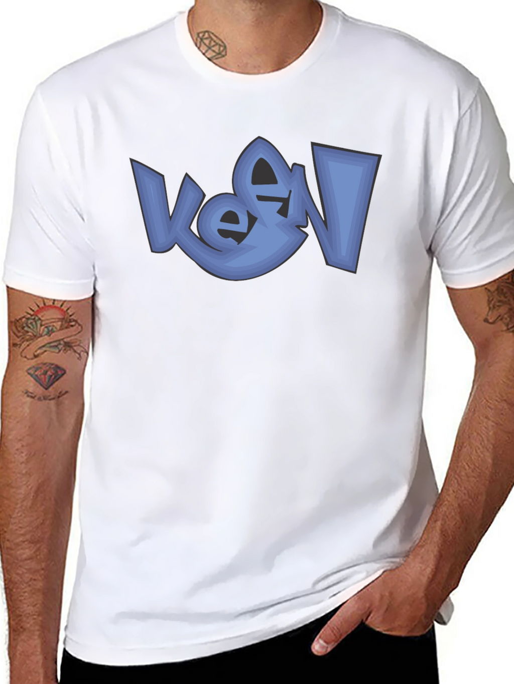 Modern Graphic Tee - Blue Urban Design
